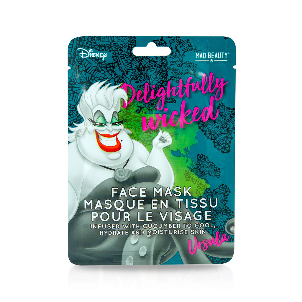 Mad Beauty Disney Ursula  Sheet Face Mask 12pc - Enchantments Co.